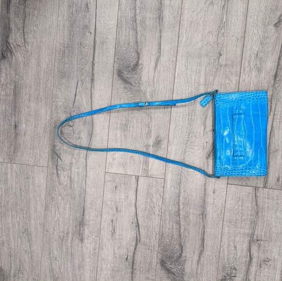 Blue Danier Leather Shoulder bag/Clutch - Picture 2 of 4